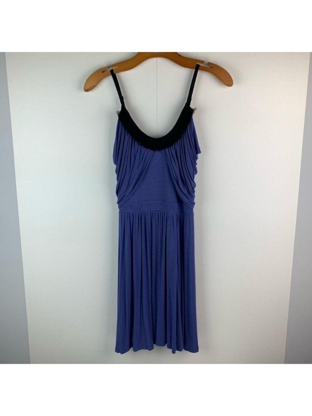 Bcbgeneration women’s blue draped mini sleeveless dress size Xsmall